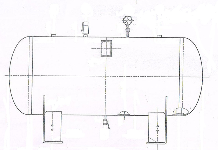 臥式儲氣罐--分氣包分氣缸--非標(biāo)儲氣罐定制-配圖